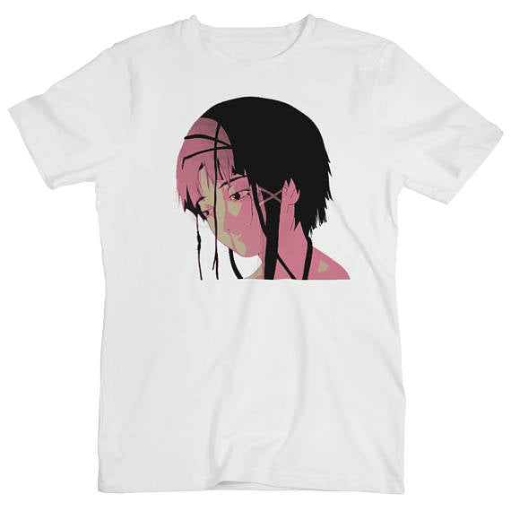 Aesthetic Glitch Anime Girl Vaporwave Graphic Logo Design Printing 3D Art Unisex fashion T shirt hip hop casual tops